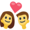 Couple With Heart emoji on Facebook